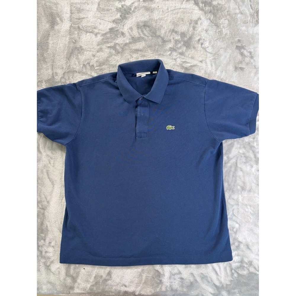 Lacoste Classic Fit Polo Shirt Men XL Blue Short Sleeve Cotton Pique Peru FR 6‎